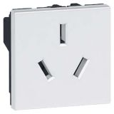 羅格朗開關插座 奧特 陶瓷白 三極插座模塊 10A 2M