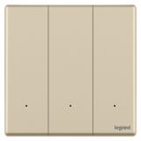 羅格朗智能家居 智繪BLE IOT 粉鉑金 三位智能開關