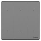 羅格朗智能家居 智繪BLE IOT 深砂銀 六位零火場景開關