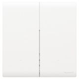 羅格朗智能家居 簡(jiǎn)悅BLE IOT 陶瓷白 二位智能開關(guān)