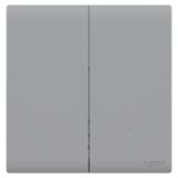 羅格朗智能家居 綺蘊(yùn)BLE IOT 藝術(shù)灰 二位智能開(kāi)關(guān)