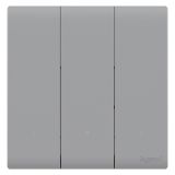 羅格朗智能家居 綺蘊(yùn)BLE IOT 藝術(shù)灰 三位智能開(kāi)關(guān)