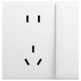 羅格朗開關插座 簡悅 陶瓷白 帶開關連體二三插座 五孔帶開