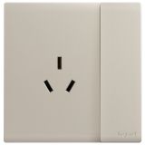 羅格朗開關(guān)插座 仕藝 粉鉑金 帶開關(guān)三扁插座 三孔帶開 16A