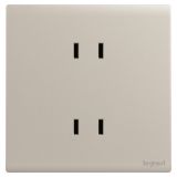 羅格朗開關插座 簡悅 粉鉑金 雙聯二扁插座 10A