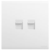 羅格朗開關插座 仕藝 陶瓷白 二位電腦插