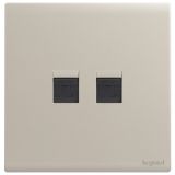 羅格朗開關插座 仕藝 粉鉑金 二位電腦插