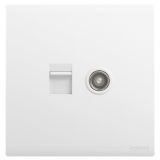 羅格朗開關(guān)插座 簡悅 陶瓷白 電腦（六類）電視插