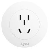 D60嵌入式五孔插座帶3P插頭（白色）