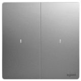 羅格朗智能家居 未萊IOT 深砂銀 二位免零線智能開關