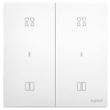 羅格朗智能家居 未萊IOT 陶瓷白 二位智能窗簾開關