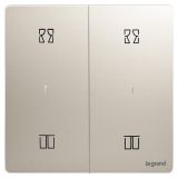 羅格朗智能家居 未萊IOT 粉鉑金 二位智能窗簾開關