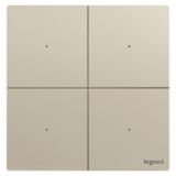 羅格朗智能家居 逸景Plus IOT 粉鉑金 四位免零線智能開關