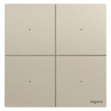 羅格朗智能家居 逸景Plus IOT 粉鉑金 四位帶零線智能開關(guān)