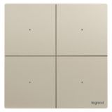 羅格朗智能家居 逸景Plus IOT 粉鉑金 四位場(chǎng)景開關(guān)