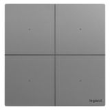 羅格朗智能家居 逸景Plus IOT 深砂銀 四位場(chǎng)景開關(guān)