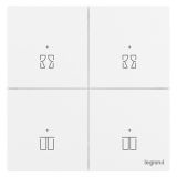 羅格朗智能家居 逸景Plus IOT 陶瓷白 二位智能窗簾開關