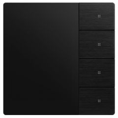 羅格朗智慧照明 未萊RS485燈控帶屏面板, 4鍵, 幻影黑